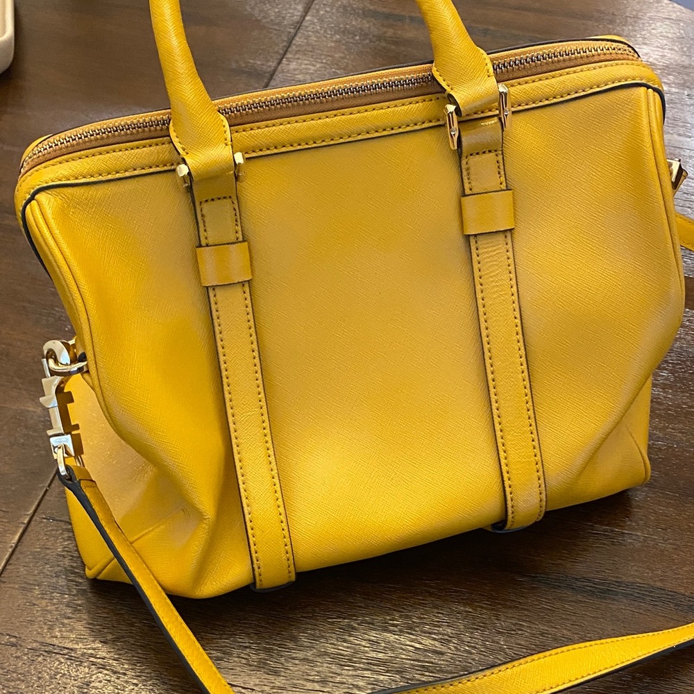 Tory Burch Yellow Leather Satchel - Picture 4 of 9